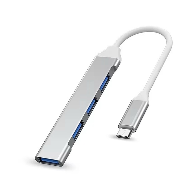 Slim USB C Hub with 4 USB 3.0 Ports Multiport Adapter for MacBook, Chromebook - Picture 2 of 8